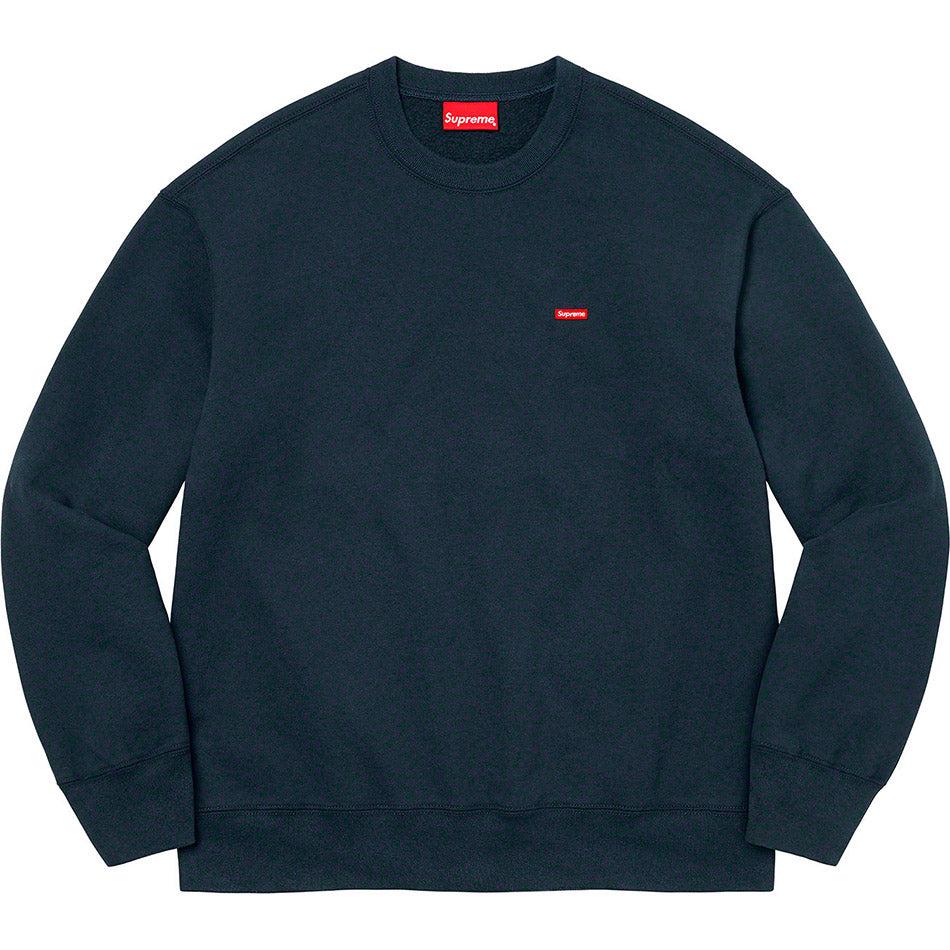 Navy Supreme Small Box Crewneck Sweatshirts | Supreme 345XF